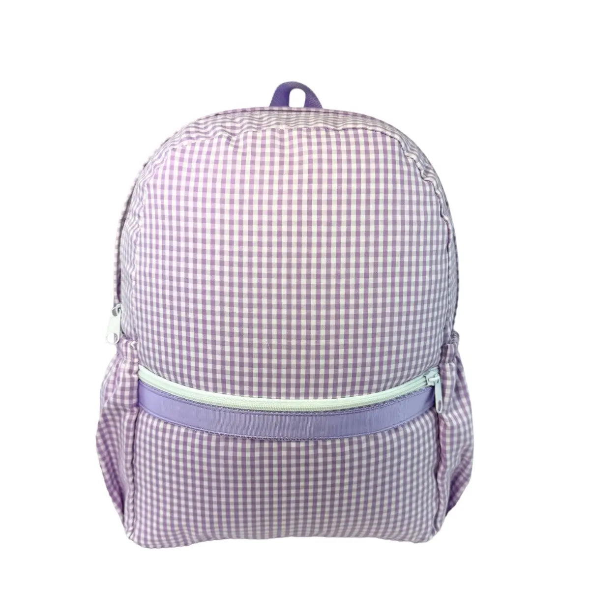 Lilac Gingham Large Backpack