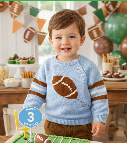 Football Knit Sweater