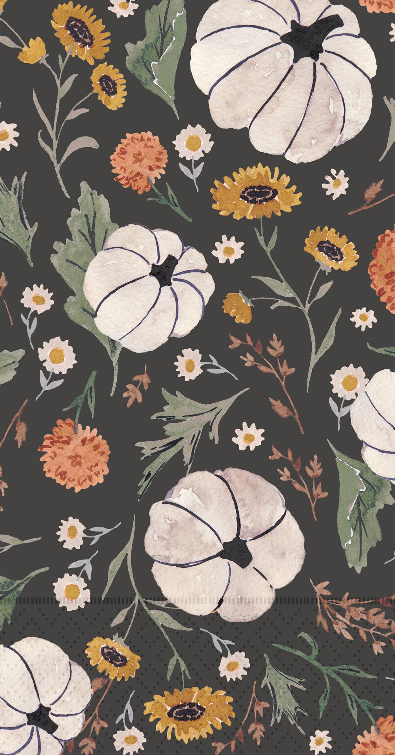 16 Count Floral Pumpkin Guest Towels