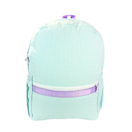 Mermaid Seersucker Large Backpack