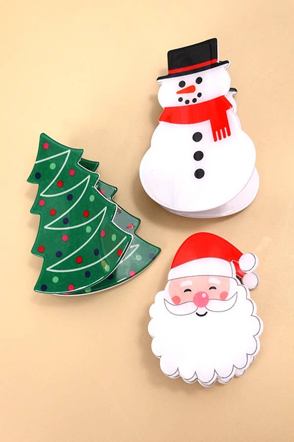Snowman Claw Clip