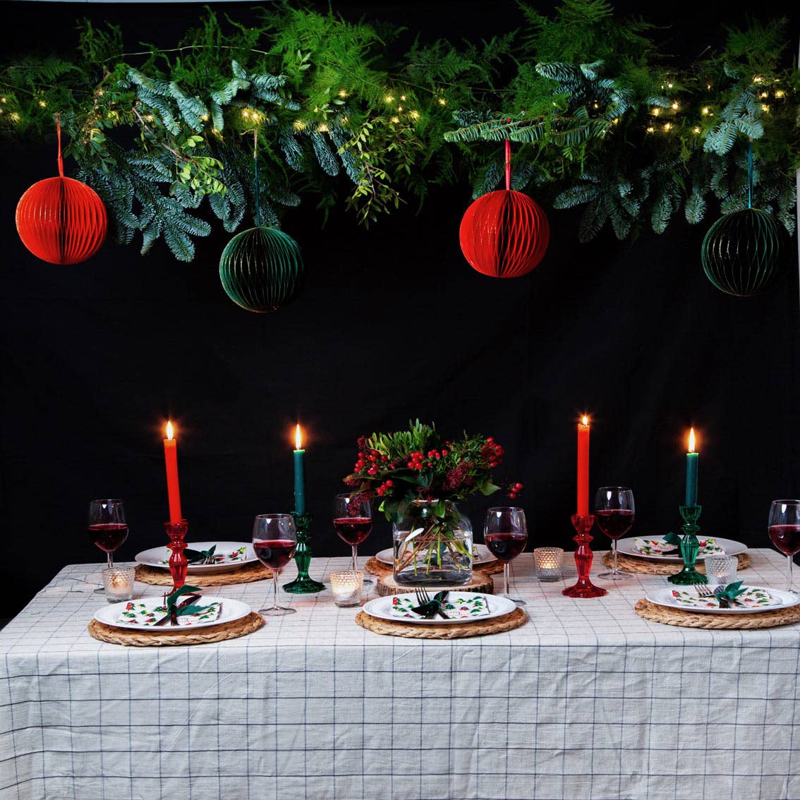 Red & Green Taper Candles