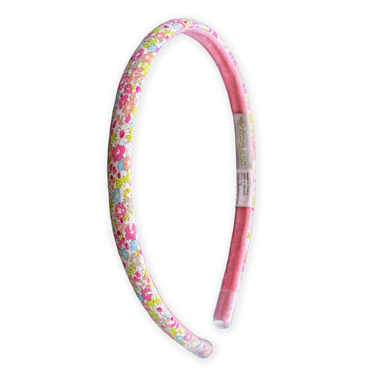 Girl's Peach Thin Floral Headband