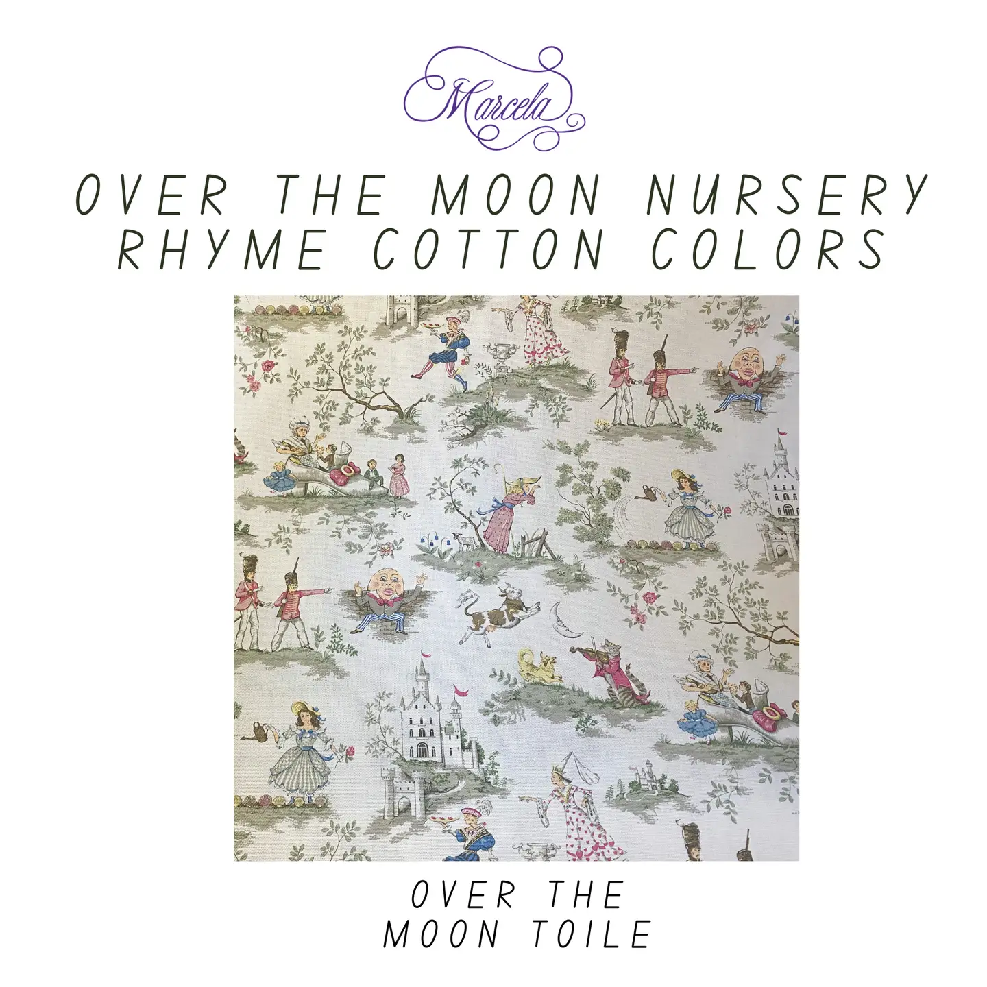 Baby Photo Frame-Over the Moon Nursery Rhyme Toile