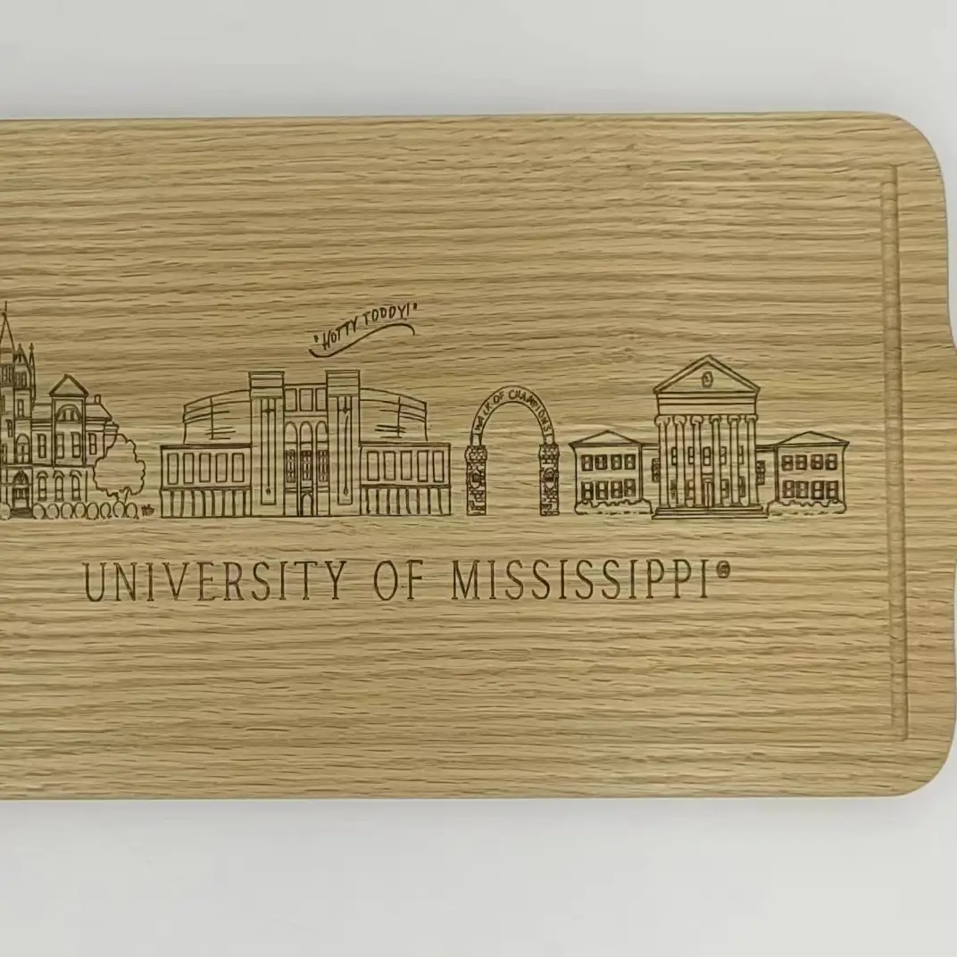 Ole Miss Skyline Charcuterie Board