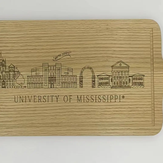 Ole Miss Skyline Charcuterie Board
