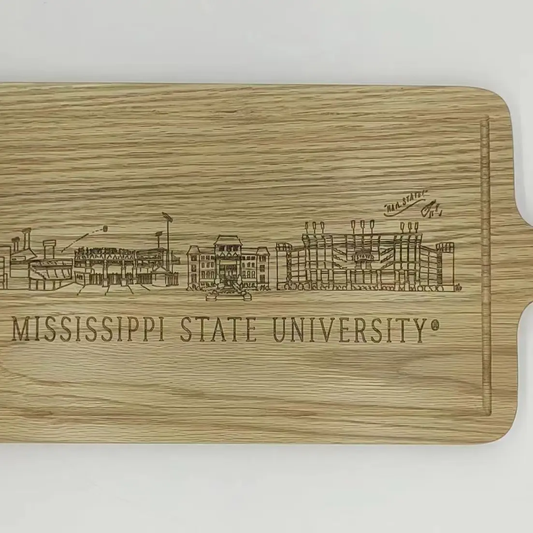 Mississippi State Skyline Charcuterie Board