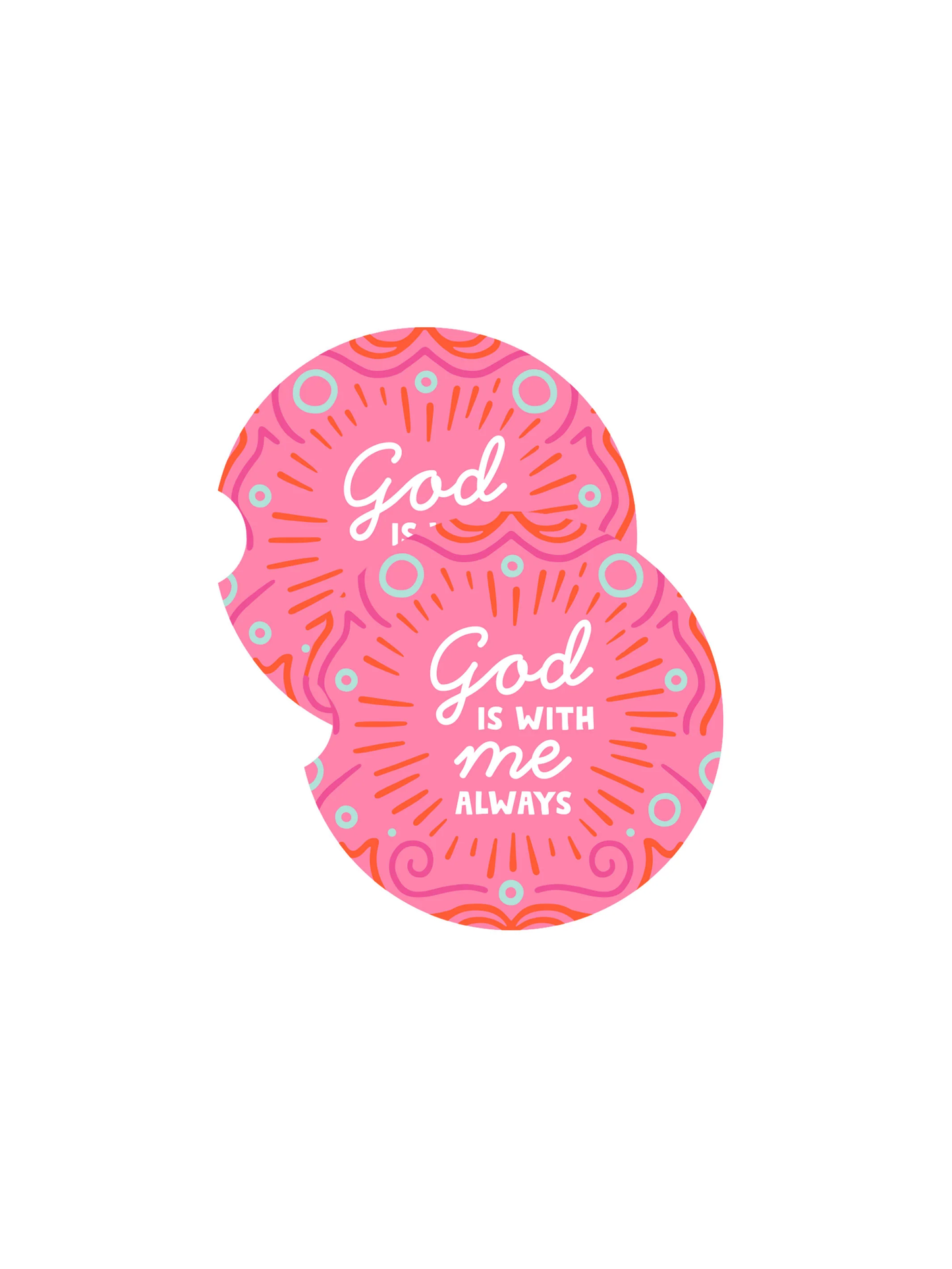 God is With Me Car Coasters