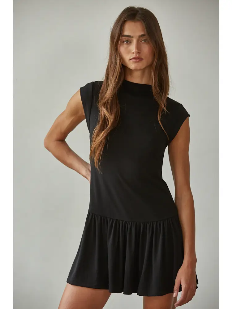 Modern Muse Mock Neck Mini Dress