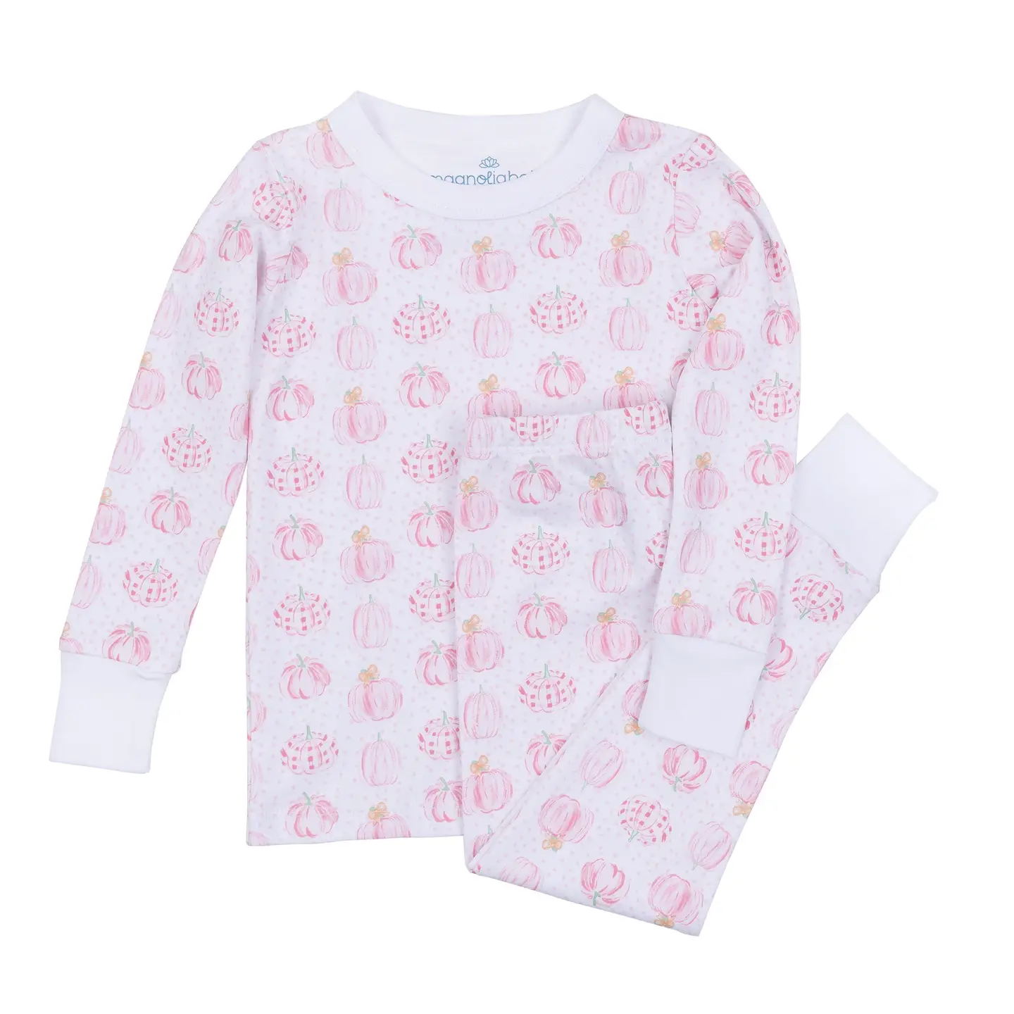Pink Precious Pumpkins Long Pajamas