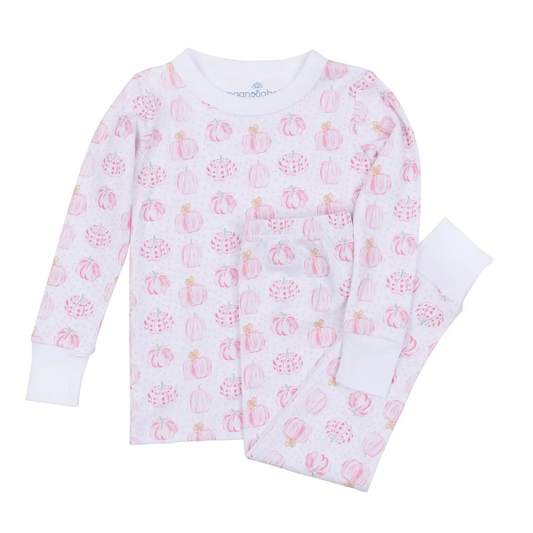 Pink Precious Pumpkins Long Pajamas