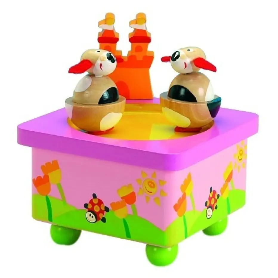 Wooden Dancing Dogs Box