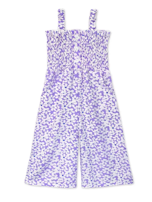 Girl's Smocked Pocket Romper
