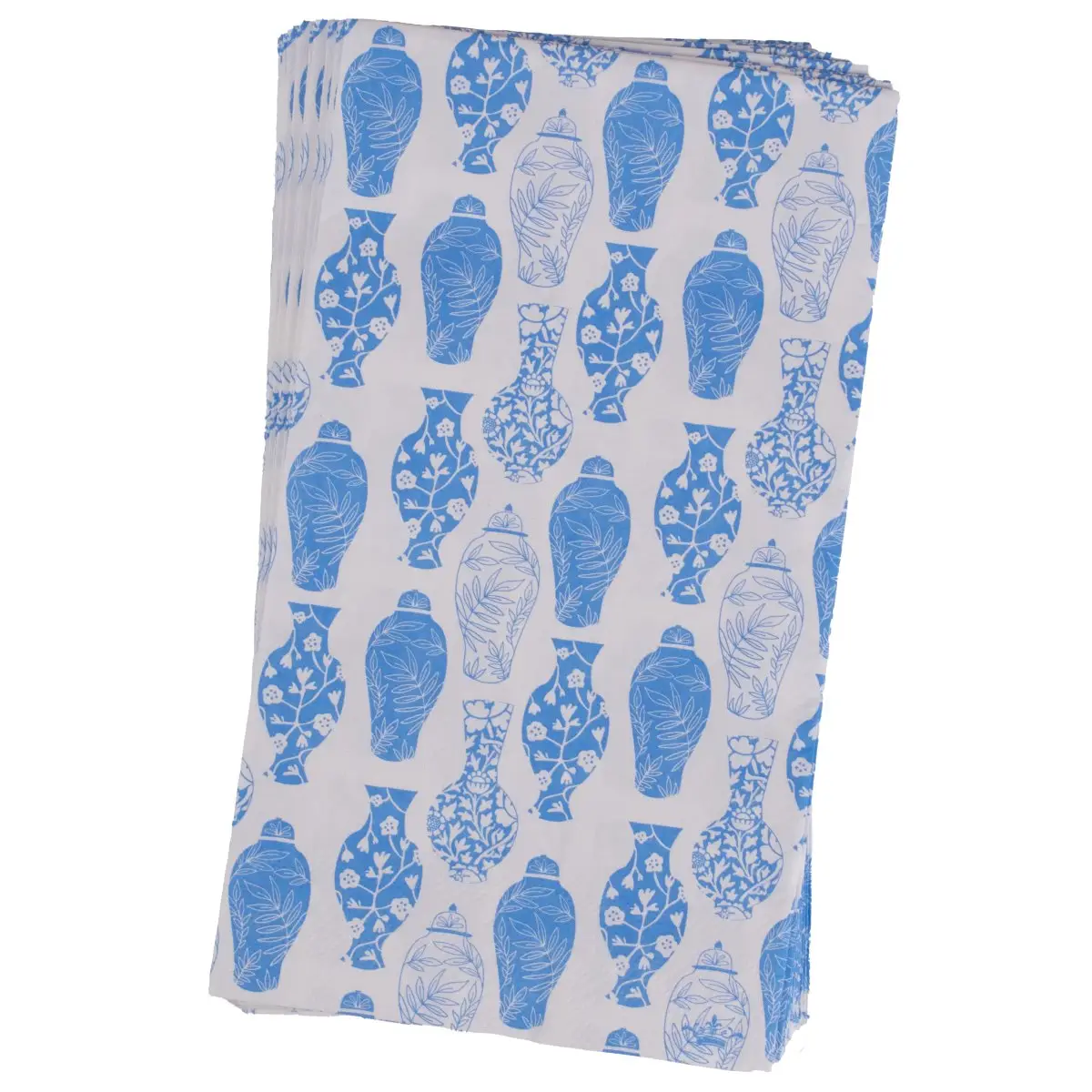 Chinoiserie Guest Napkins - White/Palace Ginger Jars
