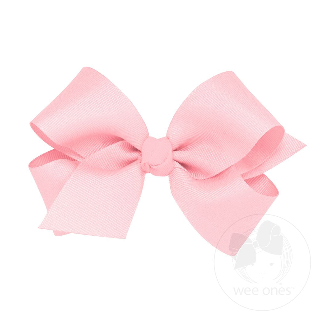 Light Pink Classic Grosgrain Hair Bow (Knot Wrap)