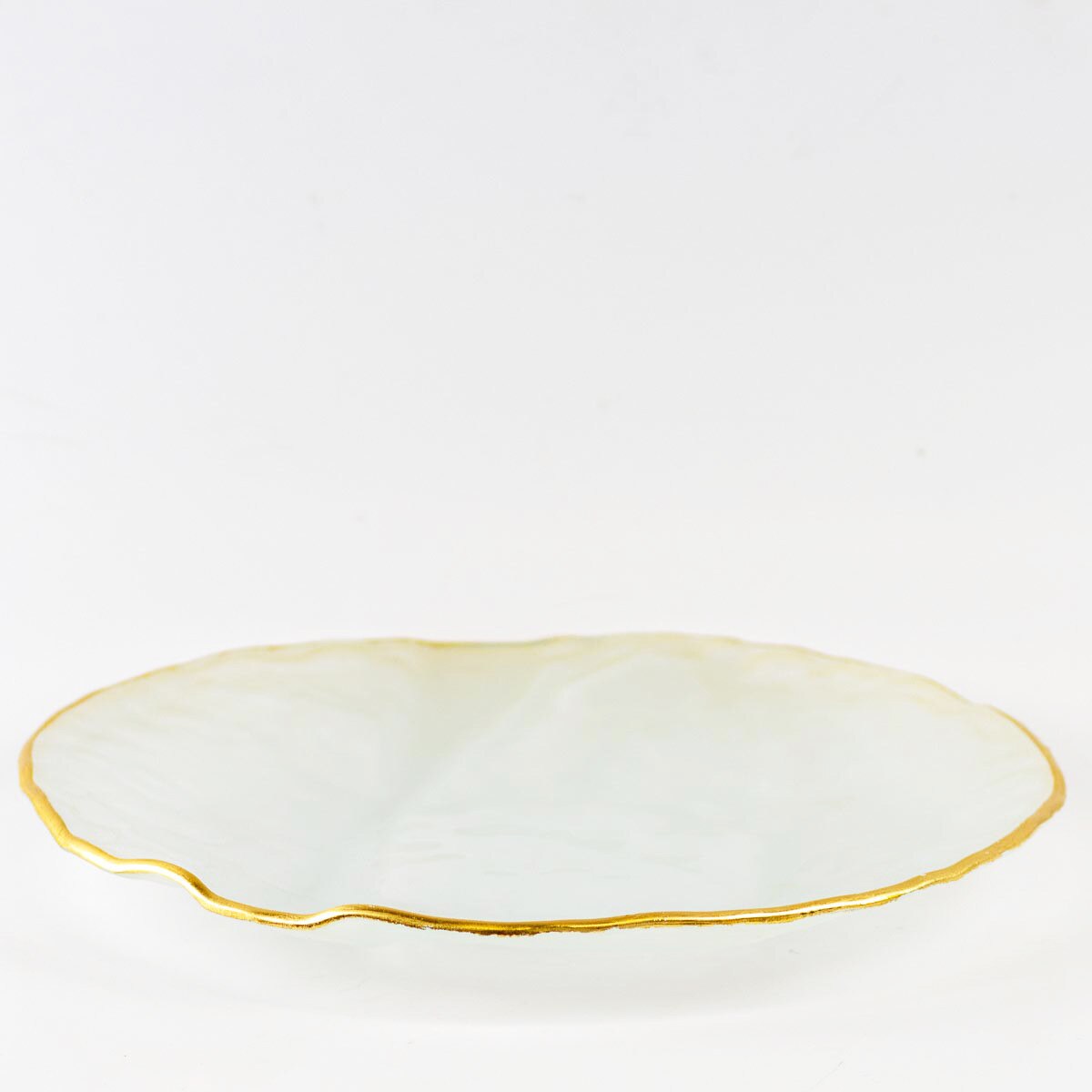 Preston Ripple Serving Plate Frosted/Gold