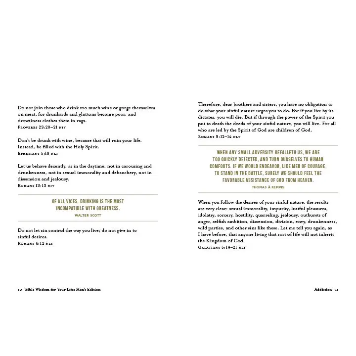 Bible Wisdom For Your Life: Men's Edition