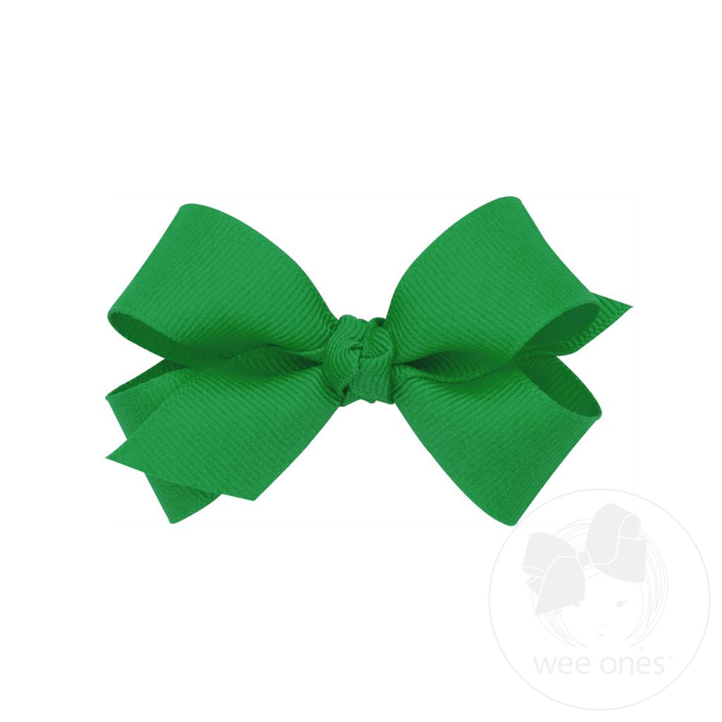Green Classic Grosgrain Hair Bow (Knot Wrap)