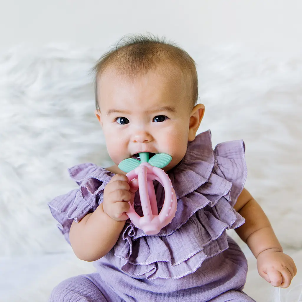 Yellow Lemon Bitzy Biter™ Teething Ball Baby Teether