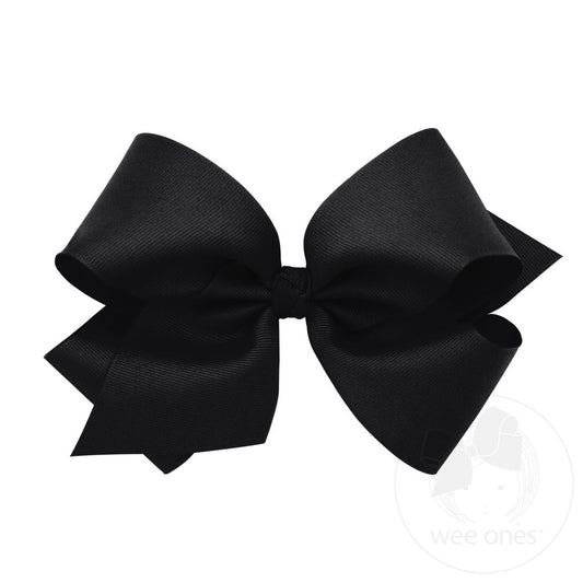 Black Classic Grosgrain Hair Bow (Knot Wrap)