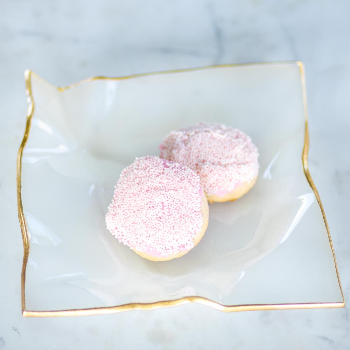 Prescott Ripple Serving Platter Frosted/Gold