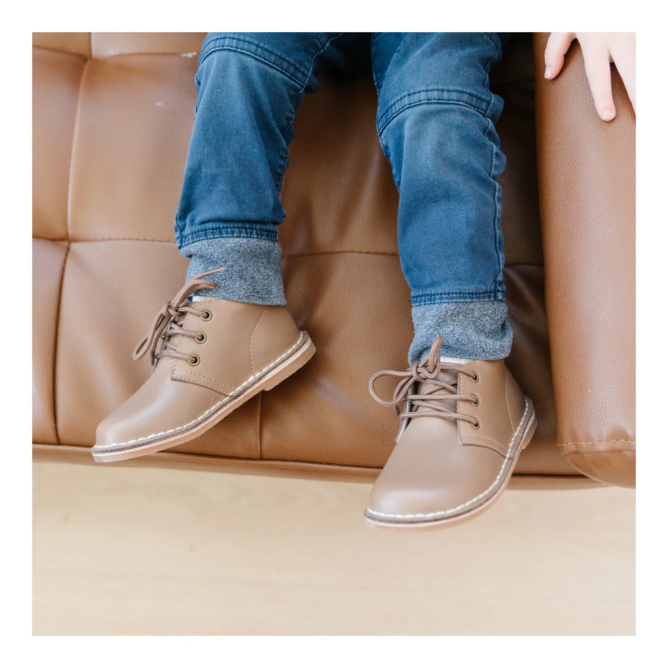 Mocha Logan Mid-Top Lace Up Shoe