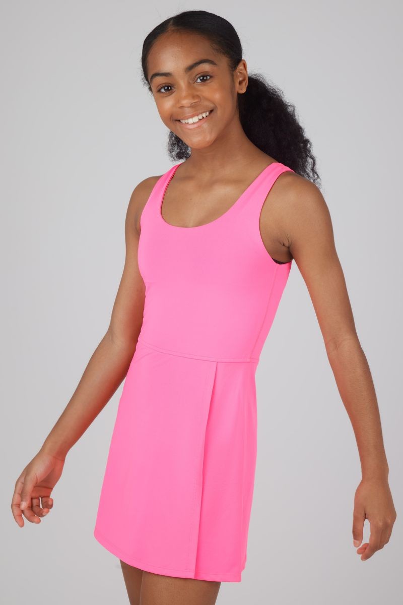Girls Sugar Plum Athletic Active Tennis Dress with Inner Shorts