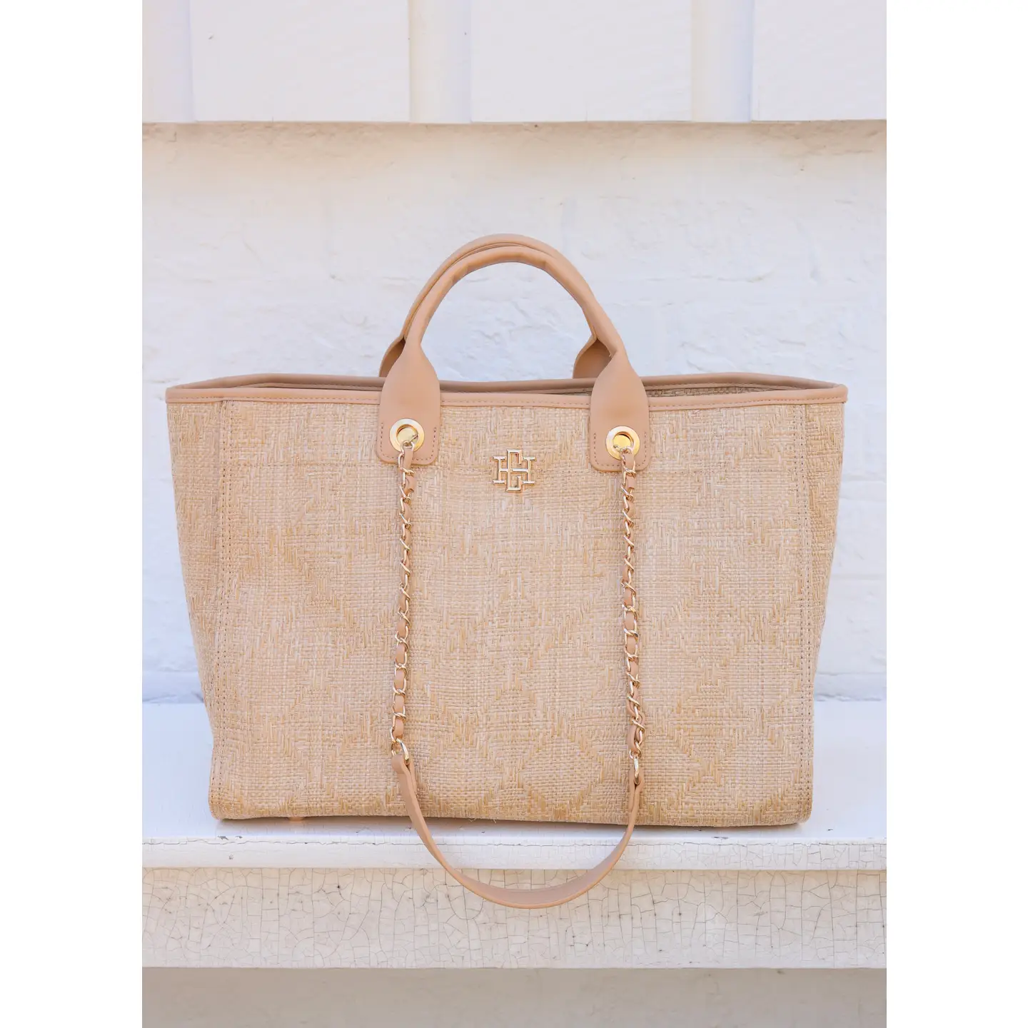 Melissa Natural Lattice Tan Tote Bag