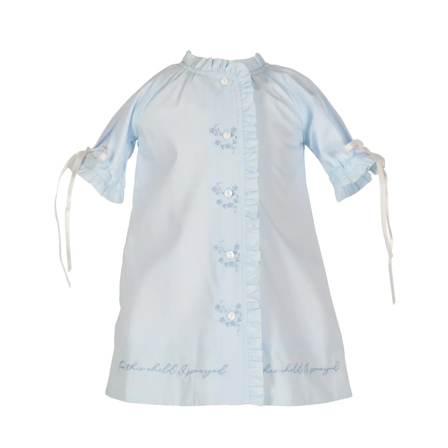 For This Child I Prayed Blue Newborn Daygown