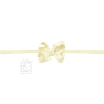 Light Yellow Headband Bow (Multiple Sizes)