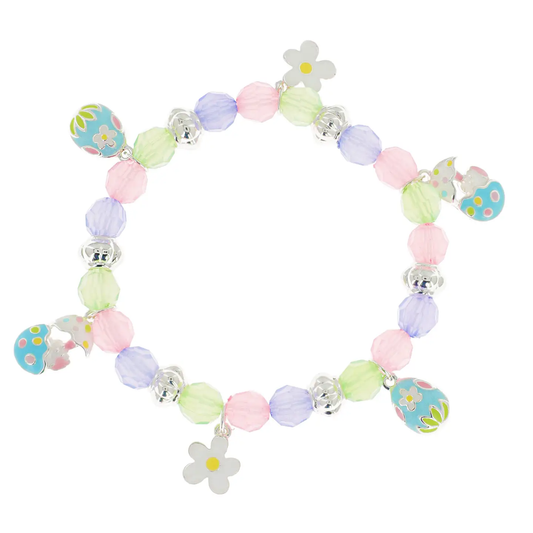 Easter Beaded Multi Charm Stretch Bracelet