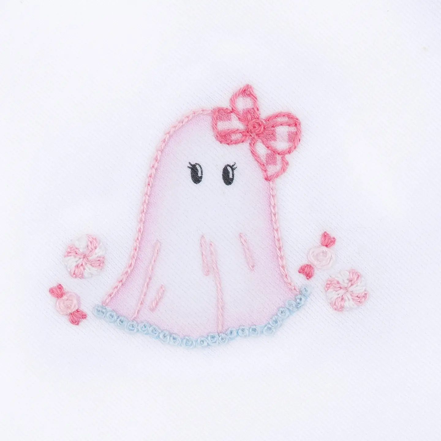 My Little Boo Pink Embroidered Collared Pant Set