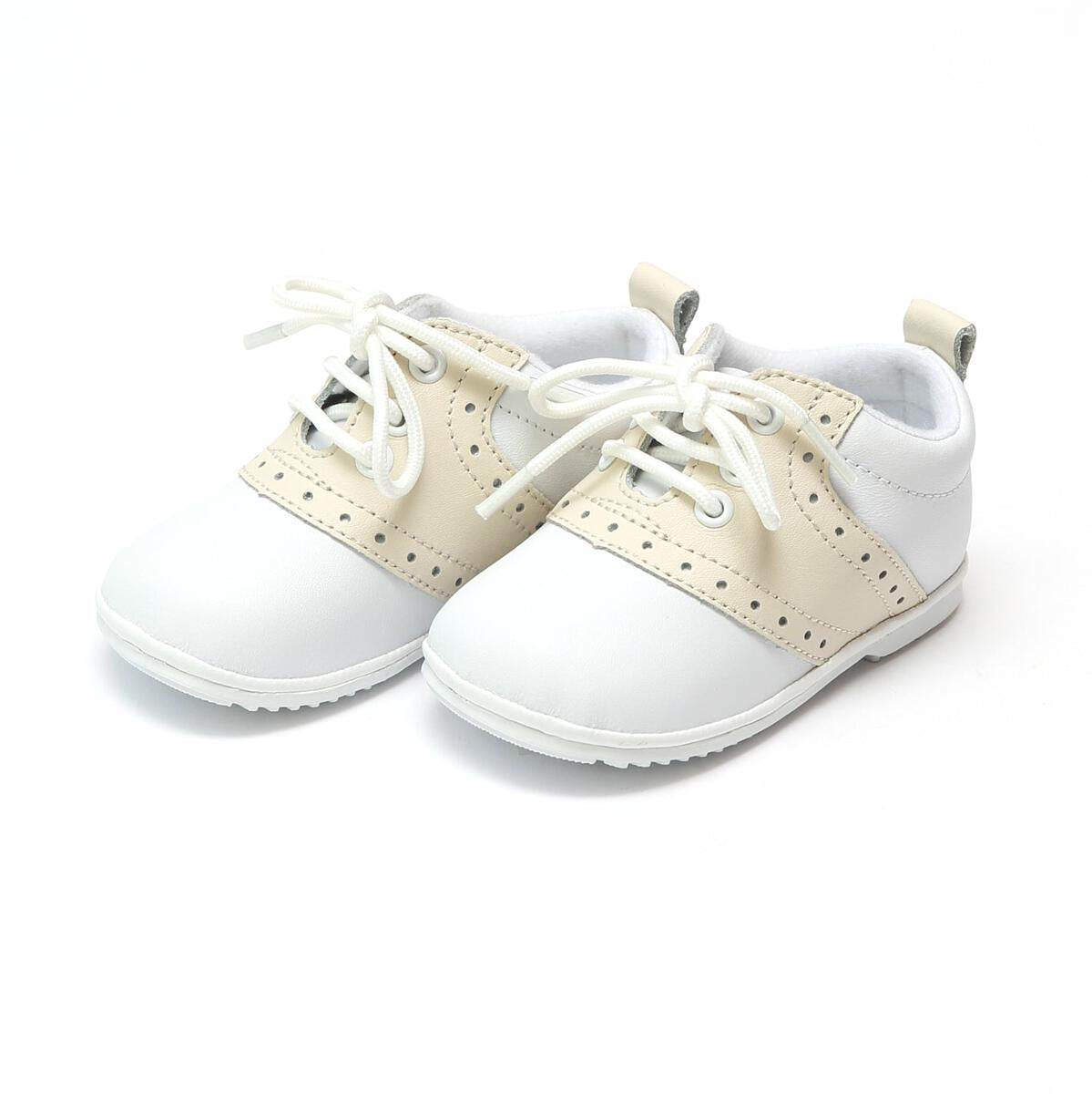 Infant Austin Beige Leather Saddle Oxford Shoe