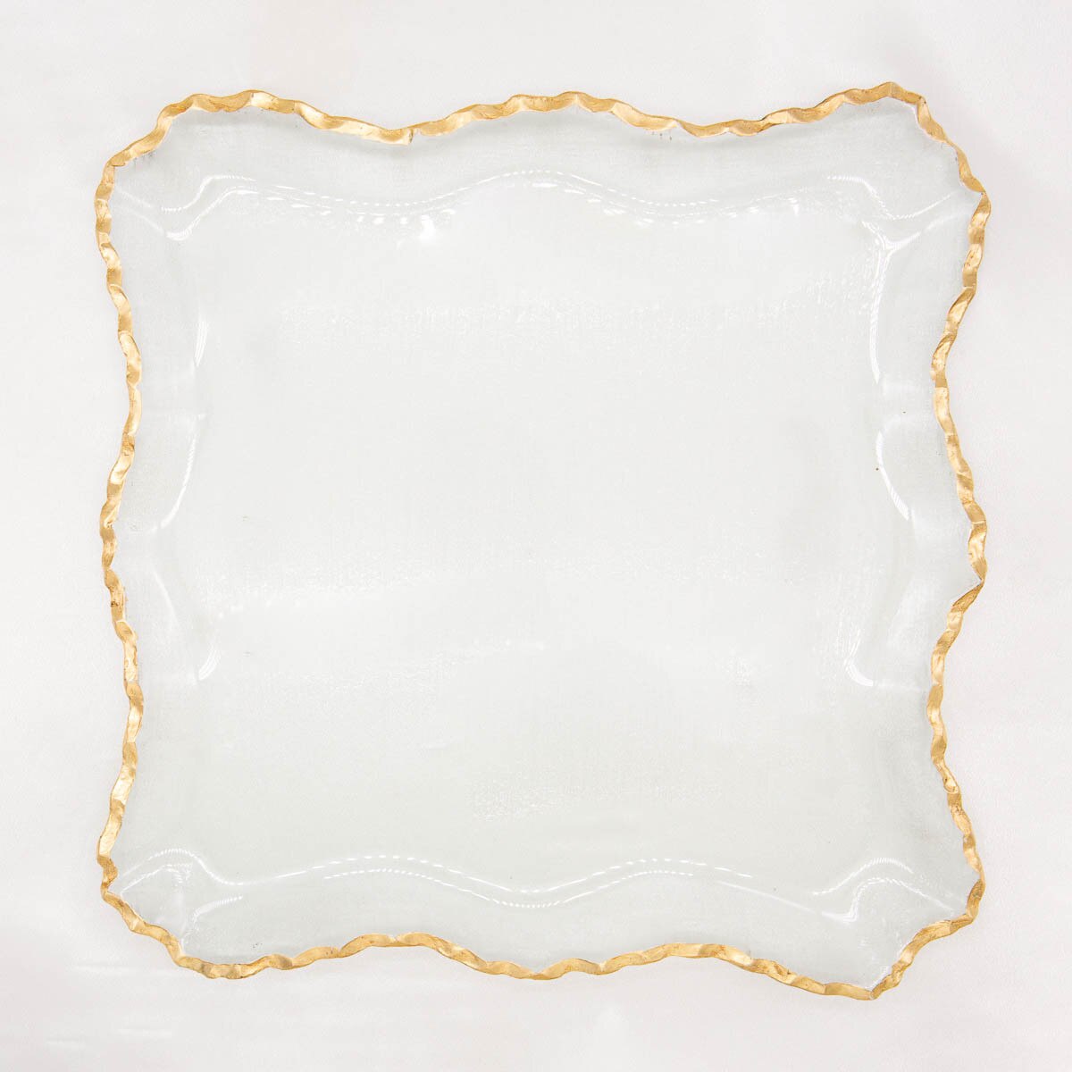 Montague Serving Tray Clear/Gold