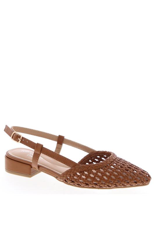 Tan Woven Flats