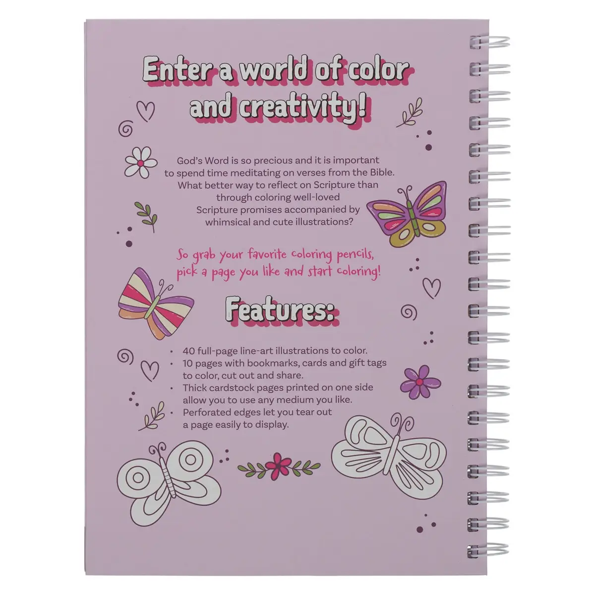 Coloring Book Favorite Bible Verses For Girls Wirebound
