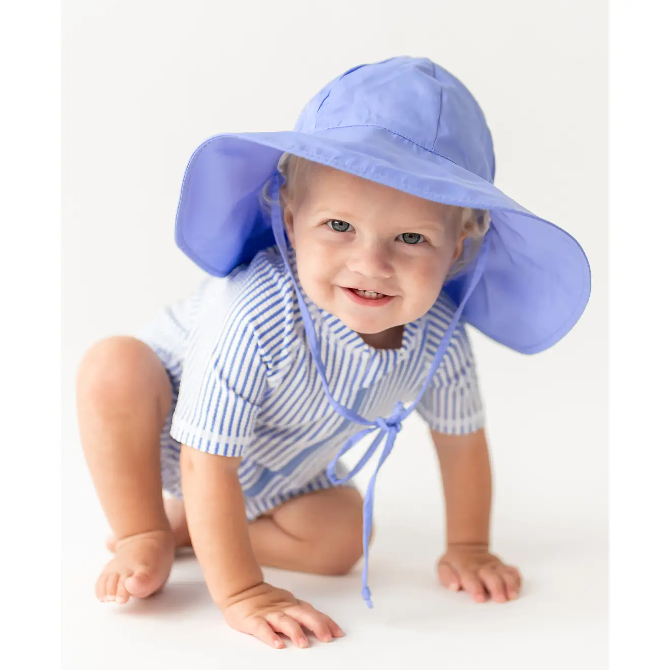Kids Periwinkle Blue Sun Protective Hat