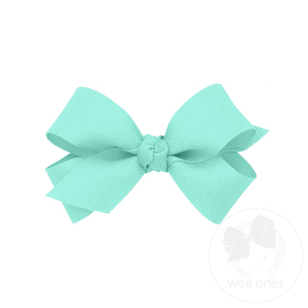 New Aqua Classic Grosgrain Hair Bow (Knot Wrap)