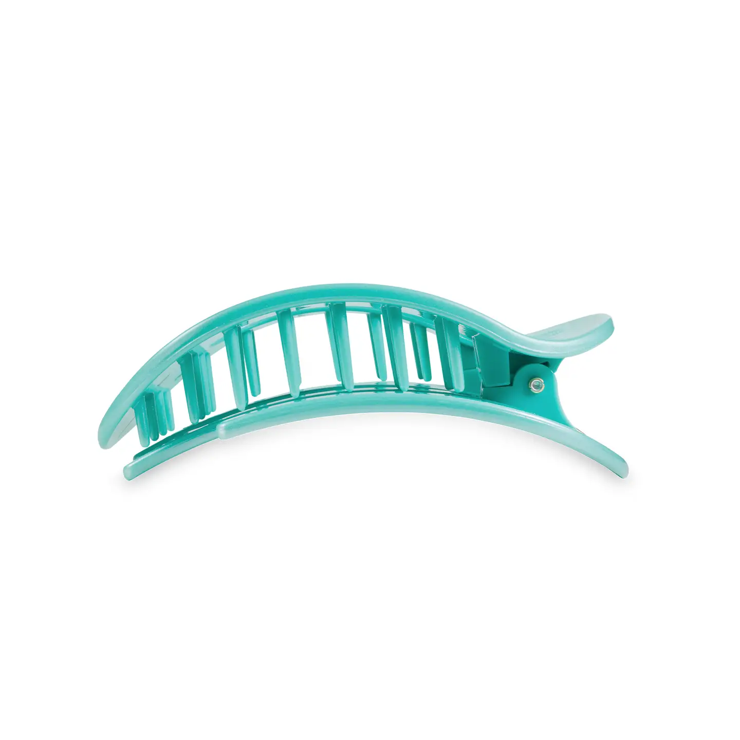 Teleties Round Flat Hair Clip | Medium | Totally Turquoise
