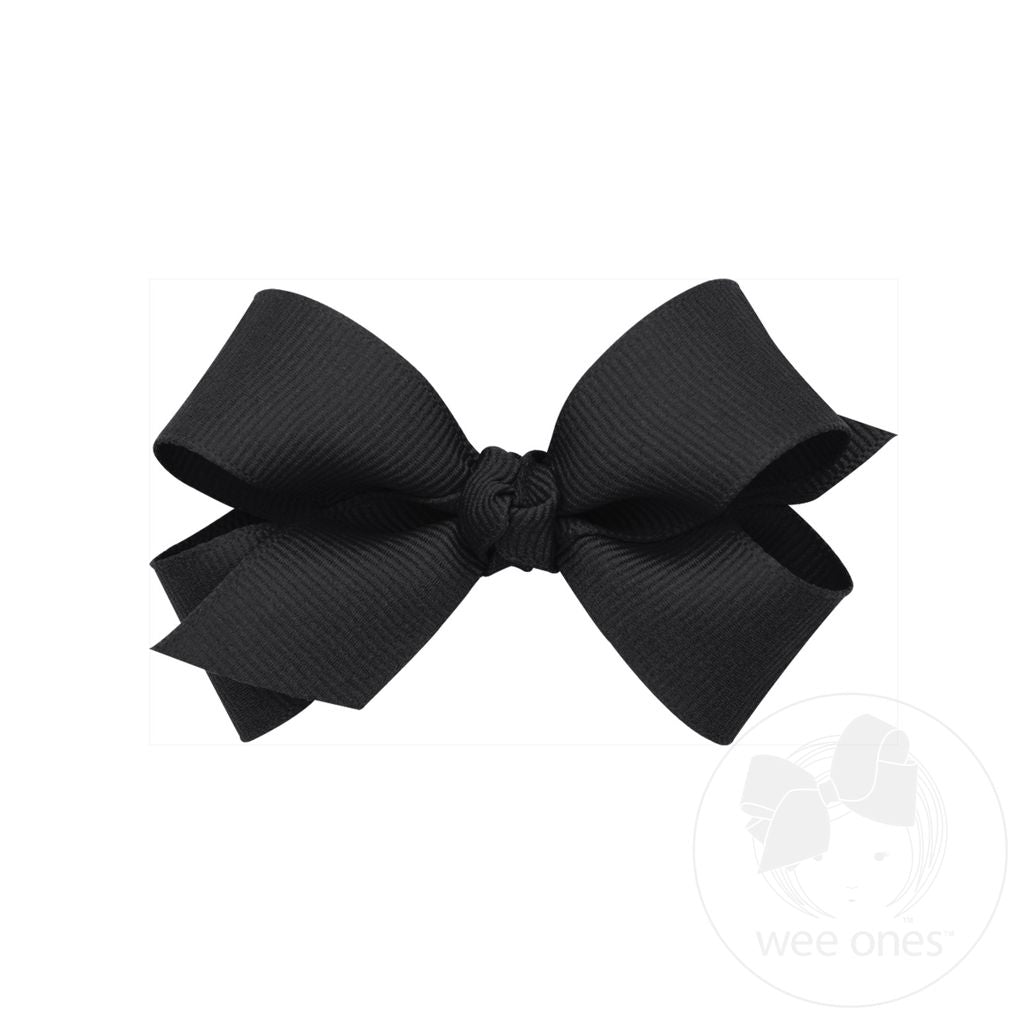 Black Classic Grosgrain Hair Bow (Knot Wrap)