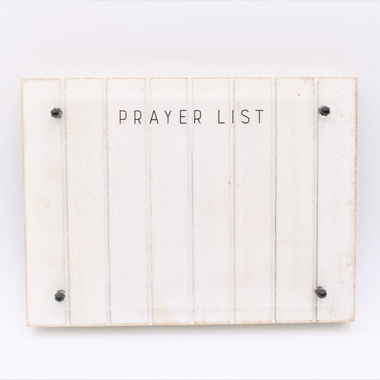 Wood with Acrylic Prayer List Plaque