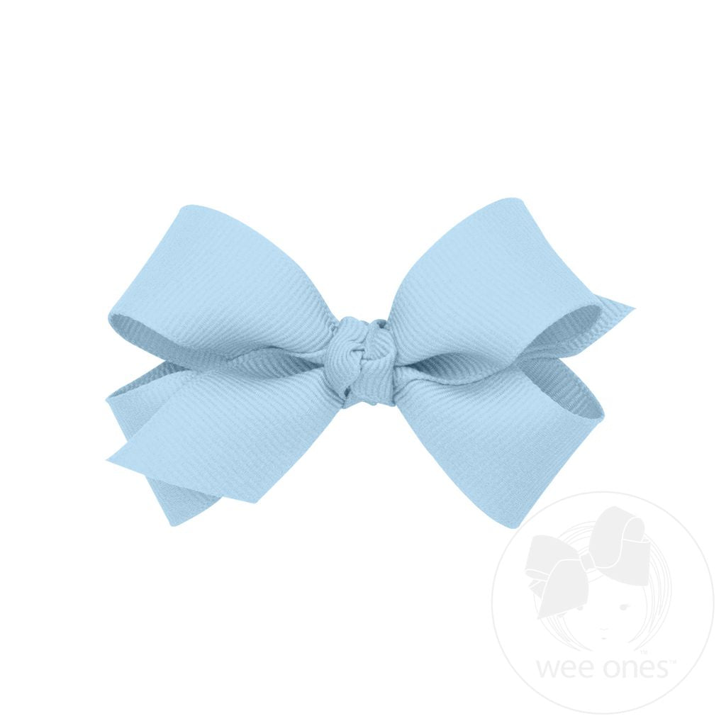 Millennium Blue Classic Grosgrain Hair Bow (Knot Wrap)