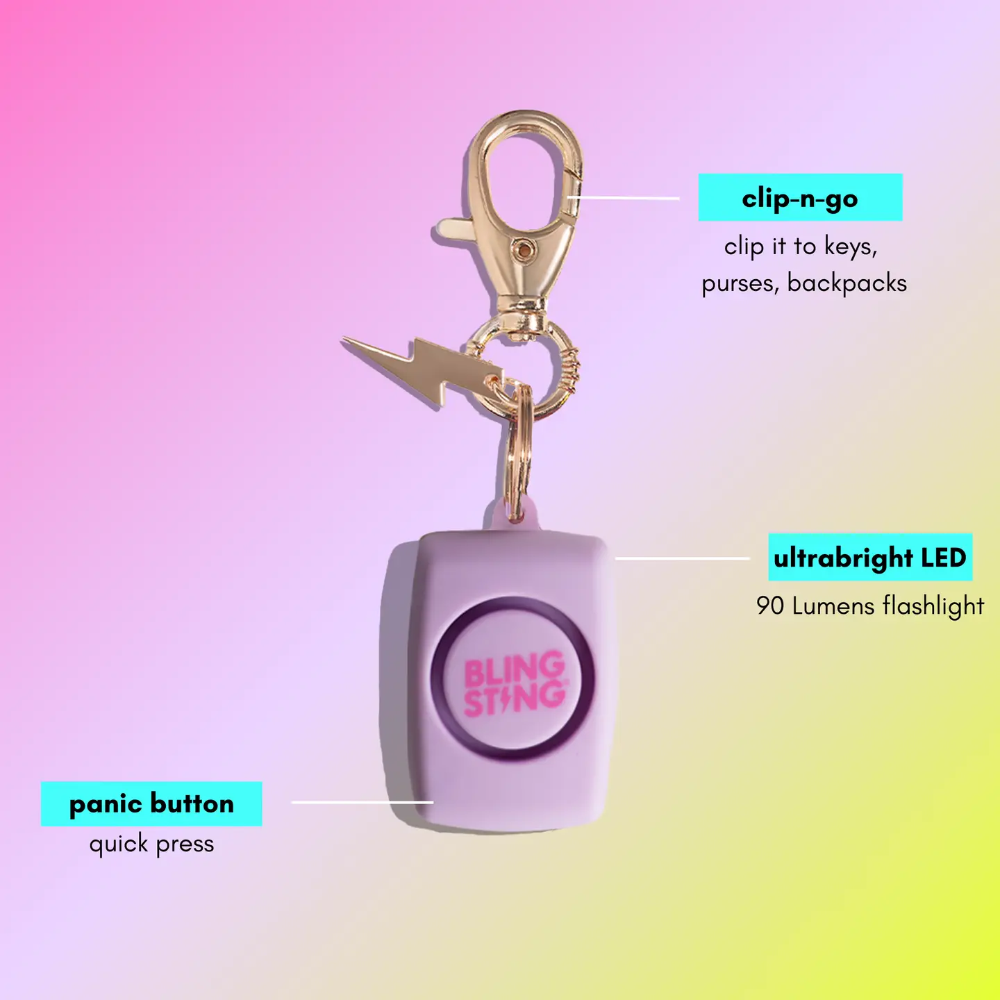 Mini Personal Alarm | Lavender