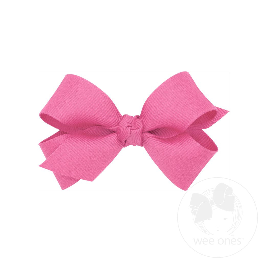 Hot Pink Classic Grosgrain Hair Bow (Knot Wrap)