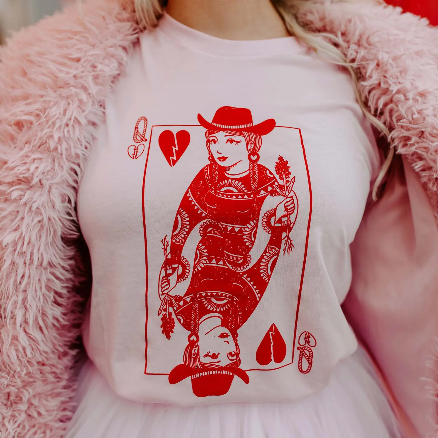 Queen of Hearts Pink Valentine's Shirt