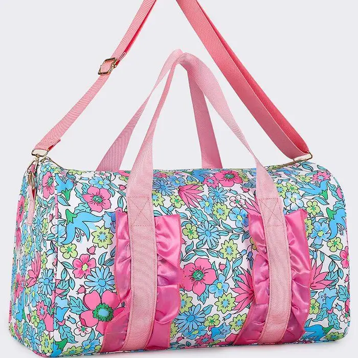 Floral Pattern Canvas Travel Bag