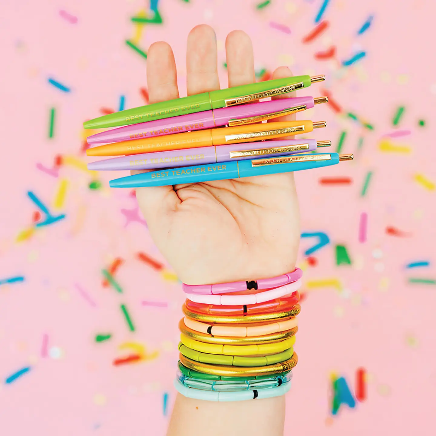 Teacher Appreciation 5-piece Pen Set with Colorful Ink