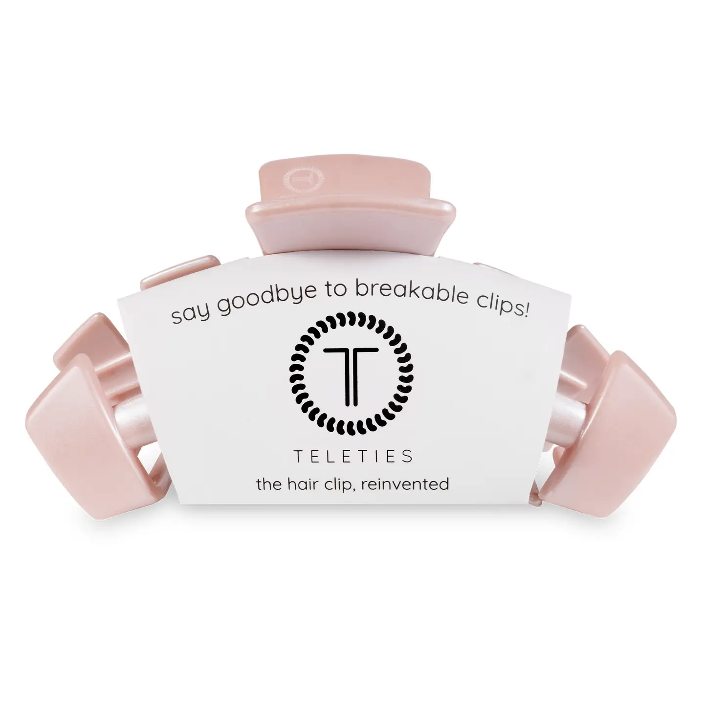 Teleties Classic Hair Clip | Large | Pearly Pink