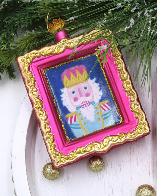Nutcracker Brights with Gold Glass Ornament
