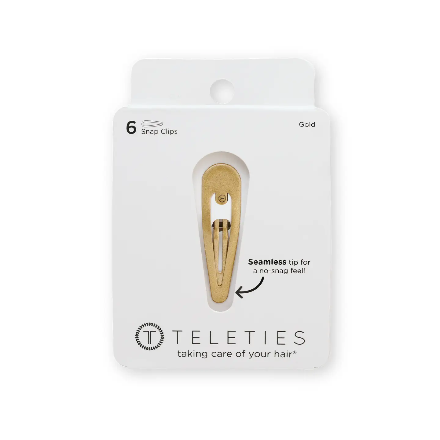 Teleties Snap Clip | Gold | 6 Count